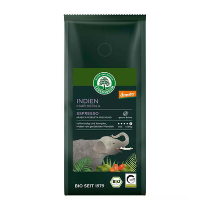 Cafea boabe bio Espresso Kaapi Kerala, 250g Lebensbaum