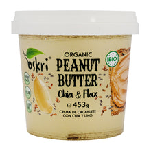 Unt bio de arahide cu semințe de chia și in, 453g Oskri