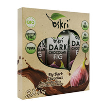 Batoane bio din smochine cu ciocolată neagră, 3x45g Oskri