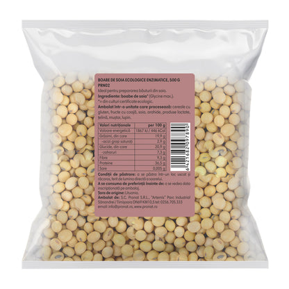 Boabe de soia bio, 500g Pronat