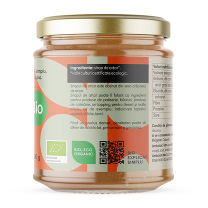 Sirop bio de artar, clasa A, 300g Pronat
