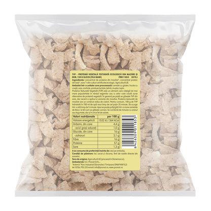TVP - Proteina vegetala texturata din mazare si bob bio, 150 g slices (felii mari), Pronat