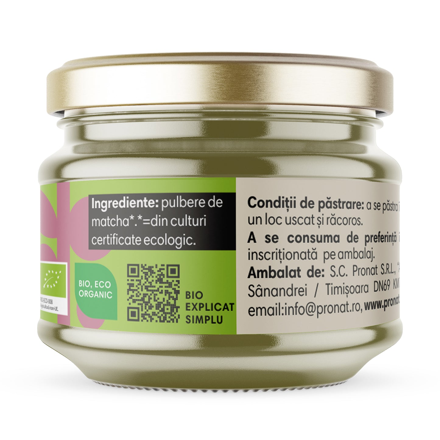 Matcha bio pulbere, 10g Pronat