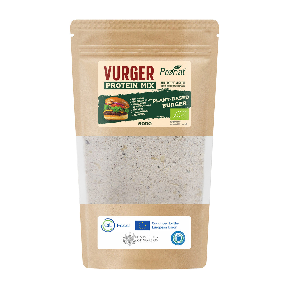 Vurger - Mix proteic vegetal bio ideal pentru burgeri și alte preparate, Pronat