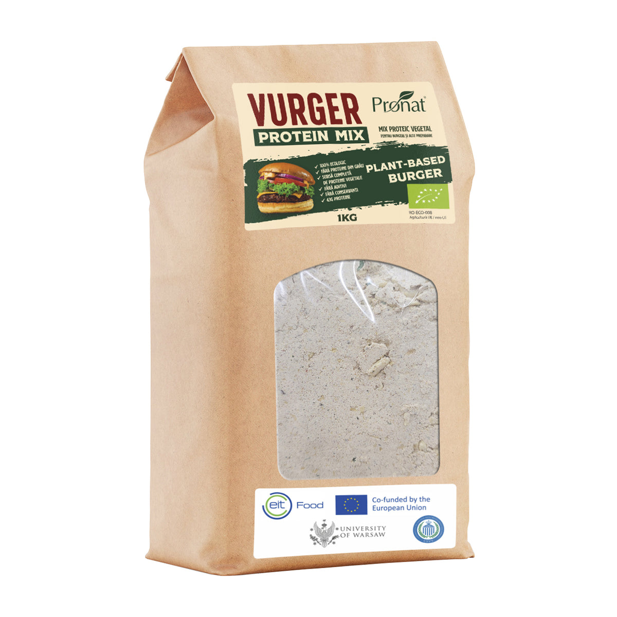 Vurger - Mix proteic vegetal bio ideal pentru burgeri și alte preparate, Pronat