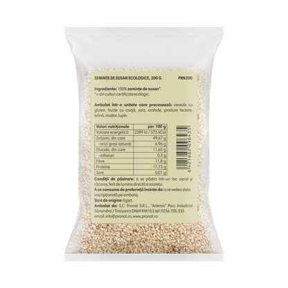Seminte de susan bio, 200g Pronat
