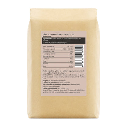 Faină bio din 3 cereale, 1 kg Pronat