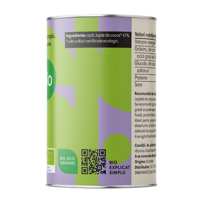 Lapte bio de cocos, 400ml Pronat