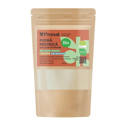 Pudră proteică solubilă bio din alune de pădure, 150g Pronat