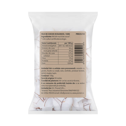 Felii bio de cocos, 150 g Pronat