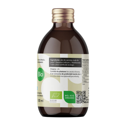 Ulei bio din seminte crude de susan presat la rece, 100ml Pronat