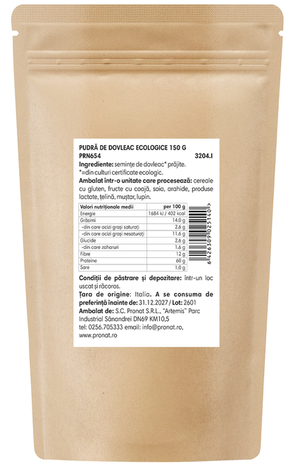 Pudra de dovleac ecologica,150g  Pronat