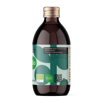 Ulei bio din seminte de canepa presat la rece, 250ml Pronat