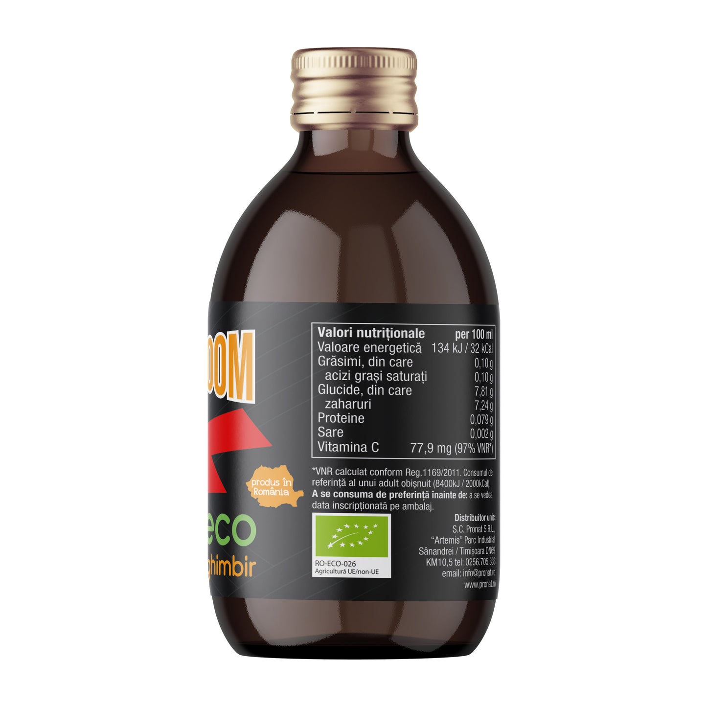 Shot bio de catină cu ghimbir, 100ml CătiBoom