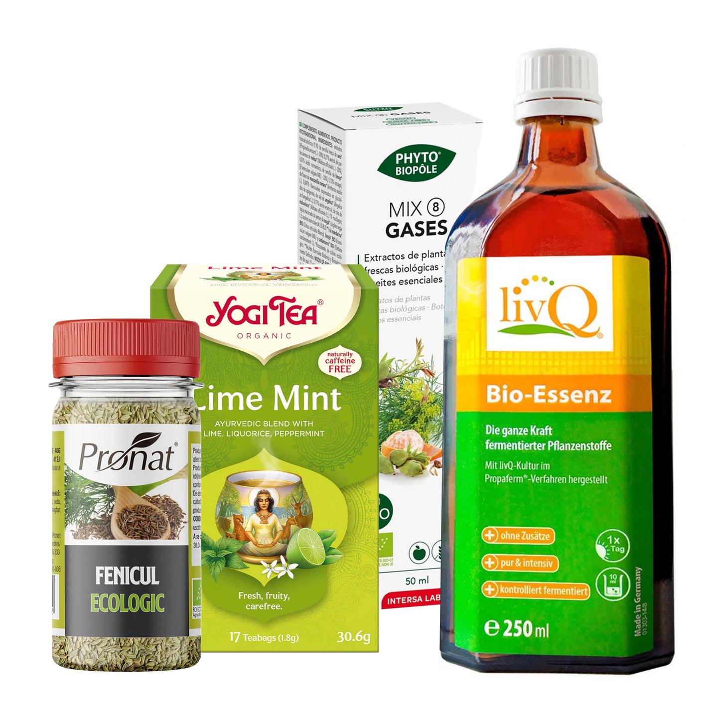 Pachet Balonare & Digestie – plante, enzime și ceai bio