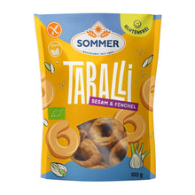 Taralli bio fara gluten cu fenicul si susan, 100g Sommer