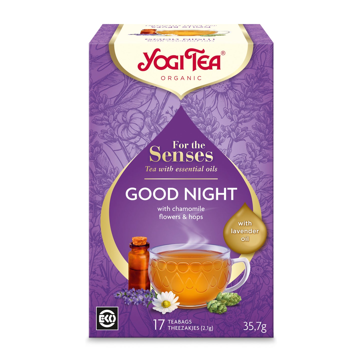 Ceai cu ulei esential, Noapte Buna, bio 35.7g Yogi Tea