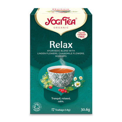Pachet 1x Ceai Bio Calmant, 17 pliculețe X 1,8g (30,6g) + 1x Ceai Bio de seară, 17 pliculețe 30.6 g Yogi Tea