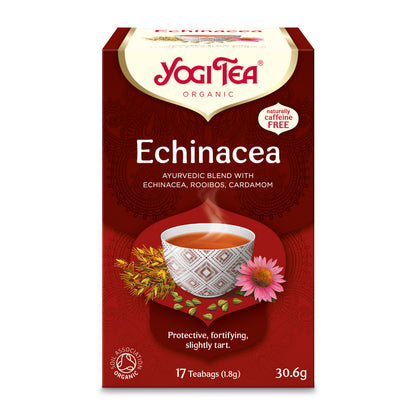 Pachet 1x Ceai Bio Sprijin Imunitar, 17 pliculețe x 1,8g (30,6g) + 1x Ceai Bio Echinacea, 17 pliculețe 30.6 g Yogi Tea
