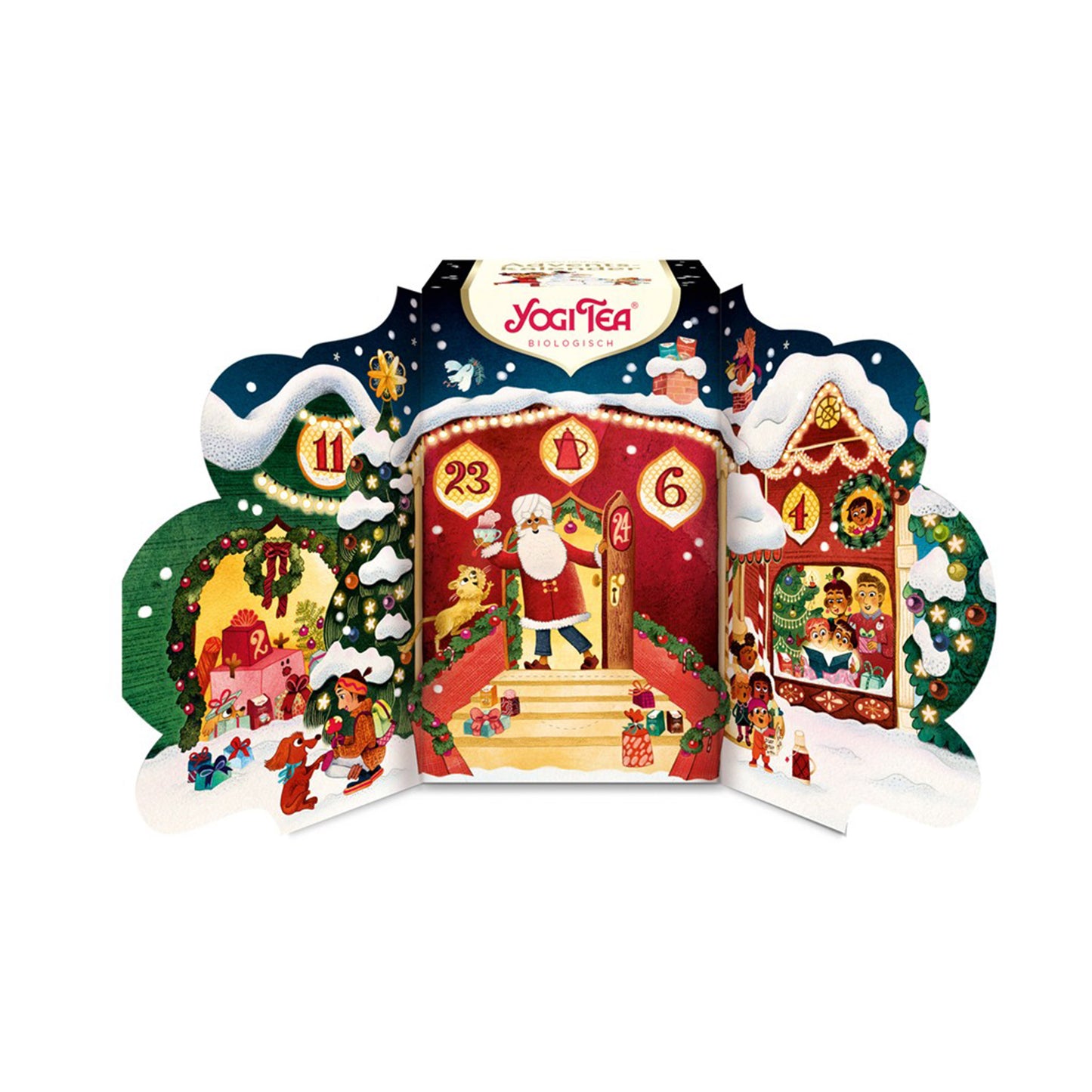 Selectie de ceaiuri bio de Craciun, Calendar Advent, 24 pliculete, 45.6g Yogi Tea