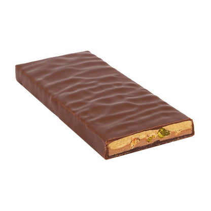 Bio & Fair ciocolata neagra cu lapte 60% cacao umpluta cu nuga alba, fistic si alune de padure, 70g Zotter