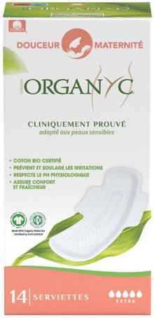 Absorbante intime extra pentru perioada de dupa nastere, 14buc Organyc