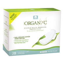 Absorbante intime Superflow din bumbac organic 28 buc, (4pacheet *7buc) Organyc