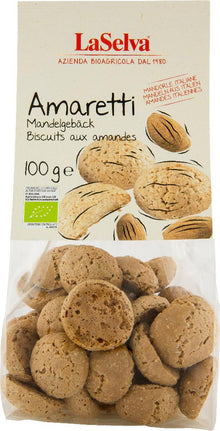 Amaretti bio crocant cu migdale, 100g LaSelva