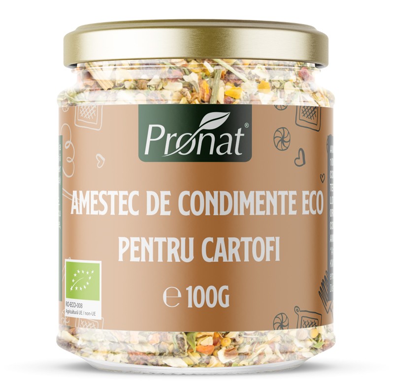Amestec de condimente bio pentru cartofi, 100g Pronat