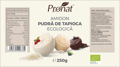 Amidon pudra de tapioca bio, Pronat