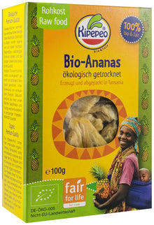 Ananas bio si fairtrade, bucati uscate, 100g Kipepeo