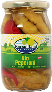 Ardei iute mediu in otet de mere bio 320g / 150g Marschland Naturkost