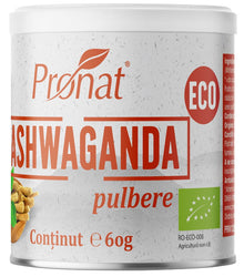 Ashwaganda bio pulbere, 60g Pronat