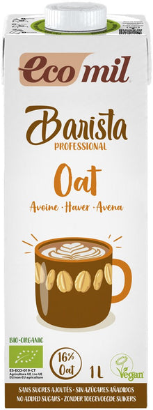 Barista, bautura bio vegetala de ovăz, pentru cafea, 1L Ecomil