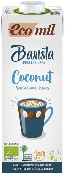Barista, bautura vegetala bio de cocos, pentru cafea, 1L Ecomil