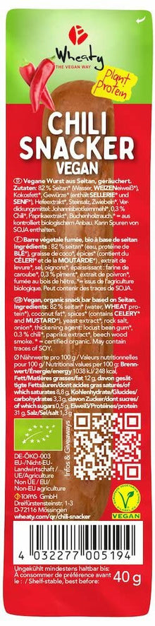 Baton bio Seitan cu ardei rosu iute, 40g Wheaty