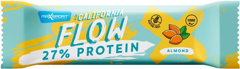 Baton proteic California Flow 27% proteina, cu migdale – Pronat