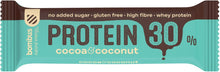 Baton proteic cu cacao si nuca de cocos, 30% proteine, 50g Bombus