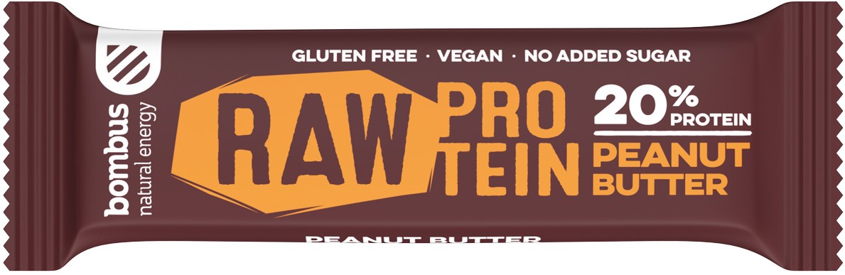 Baton proteic cu unt de arahide, 20% proteine, 50g Bombus