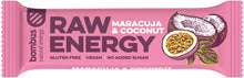 Baton proteic Raw Energy cu maracuja si nuca de cocos, 50g Bombus