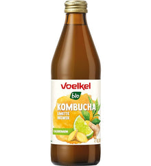 Bautura bio kombucha cu limete si ghimbir, 330ml Voelkel