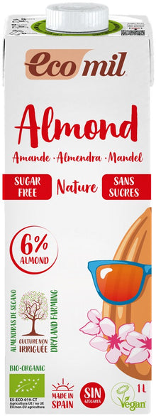 Bautura bio natur de migdale, fara zahar, 1000ml Ecomil