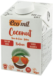 Bautura vegetala bio de cocos, natur, fara zahar, 500ml Ecomil