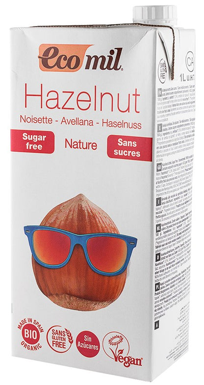 Bautura vegetala bio din alune fara zahar Nature, 1000ml Ecomil