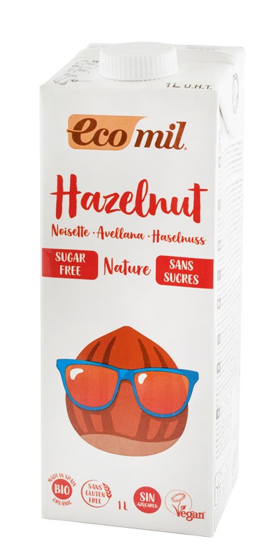 Bautura vegetala bio din alune fara zahar Nature, 1000ml Ecomil