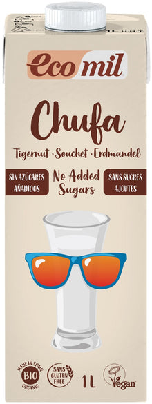 Bautura vegetala bio din migdale de pamant Chufa, fara zahar, 1000ml Ecomil