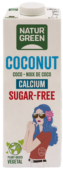 Bautura vegetala de cocos cu calciu, fara zahar, 1000ml Natur Green