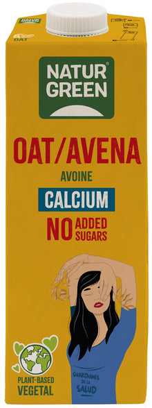 Bautura vegetala de ovaz cu calciu, fara zahar, 1000ml Natur Green