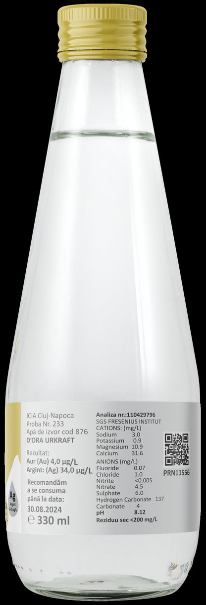 Bax apa Gold Water D'ora, bax 12x330ml, sticla