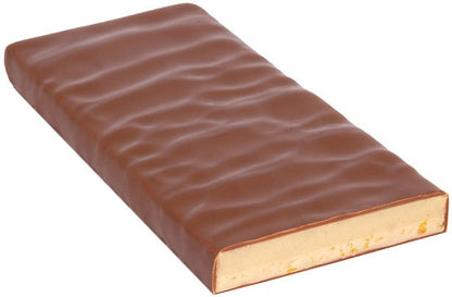 Bio & Fair ciocolata cu lapte umpluta cu ganache de vanilie si crispy de migdale, Von Christkindl, 70g Zotter